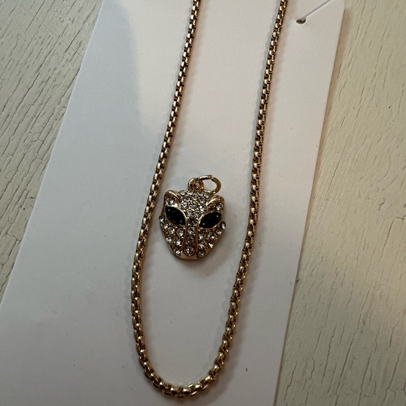 Effy necklace w/ leopard pendant. - Picture 2 of 3